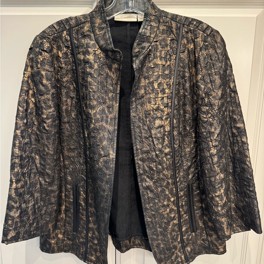 Chico’s Animal Print Jacket S/M